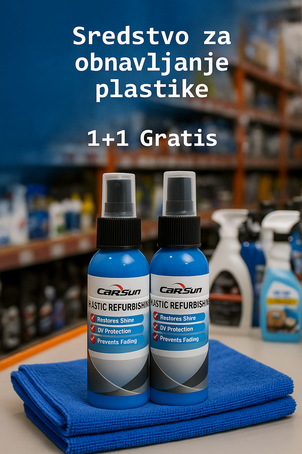 Carsun - Sredstvo za održavanje plastike 1+1 GRATIS