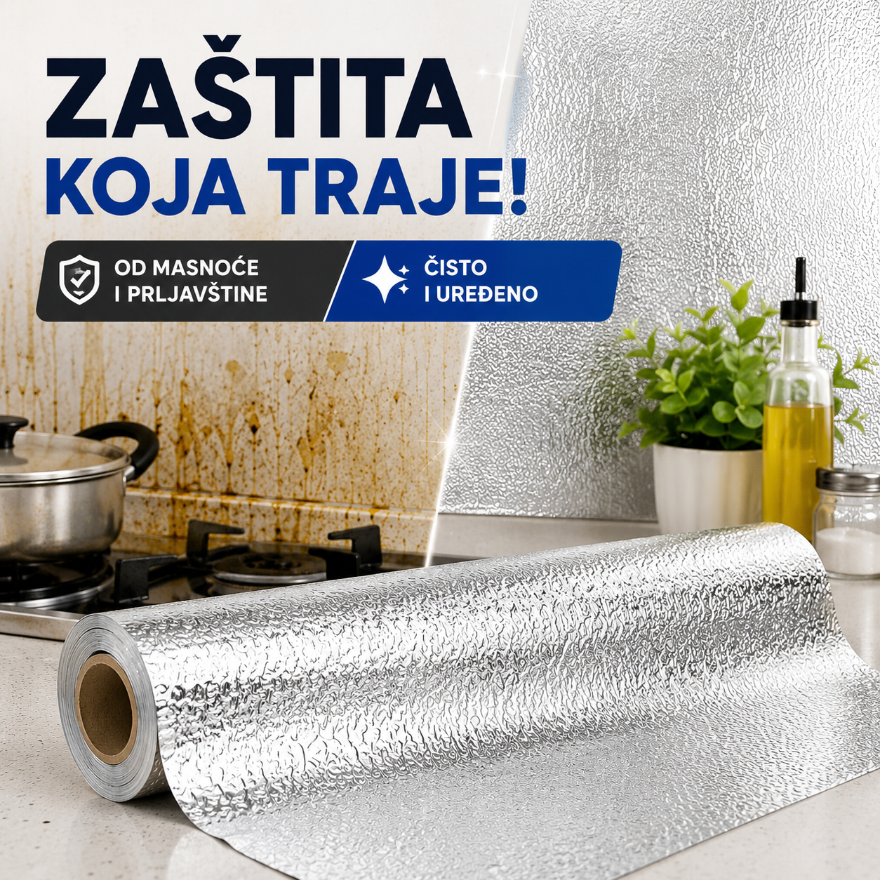 Samoljepljiva Alu Folija Za Kuhinju 5m!