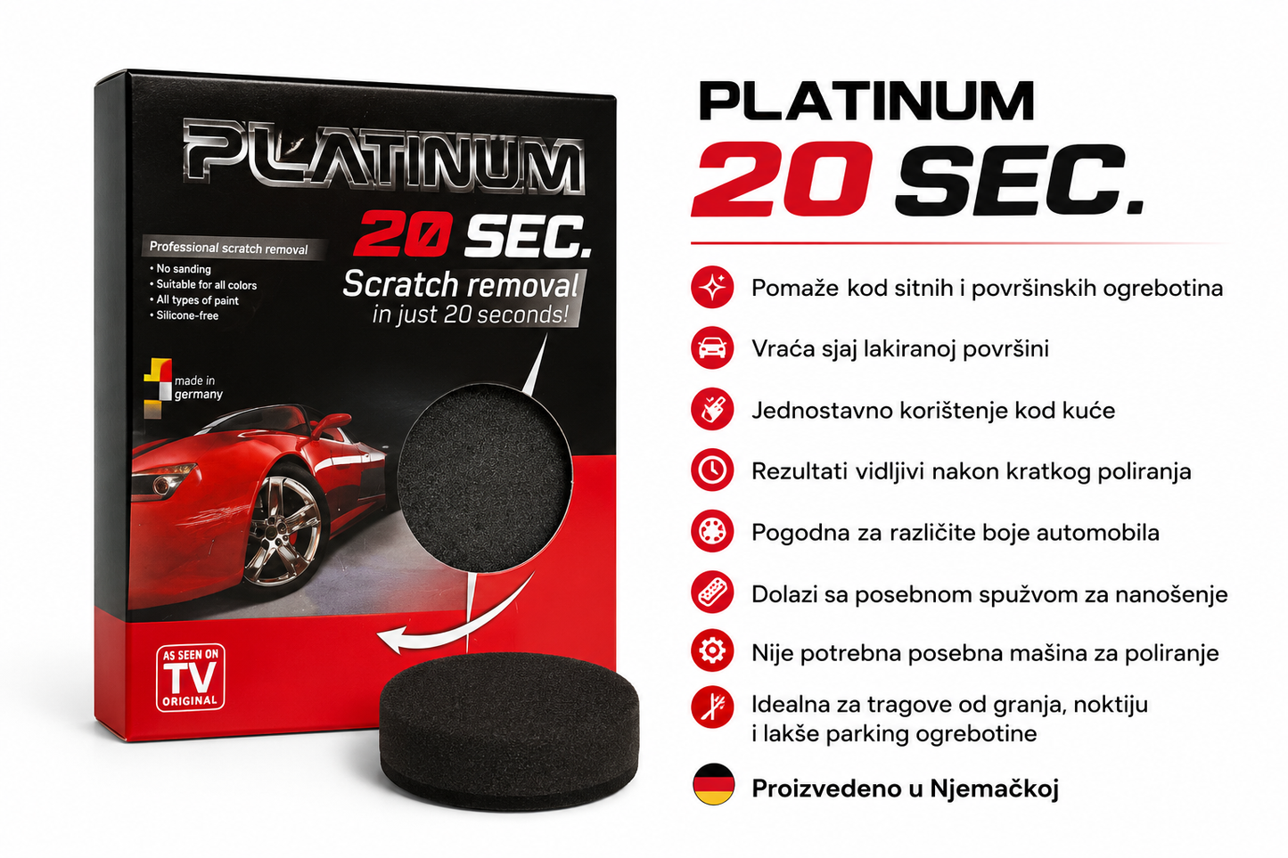 Platinum 20 Sec – Pasta za uklanjanje ogrebotina