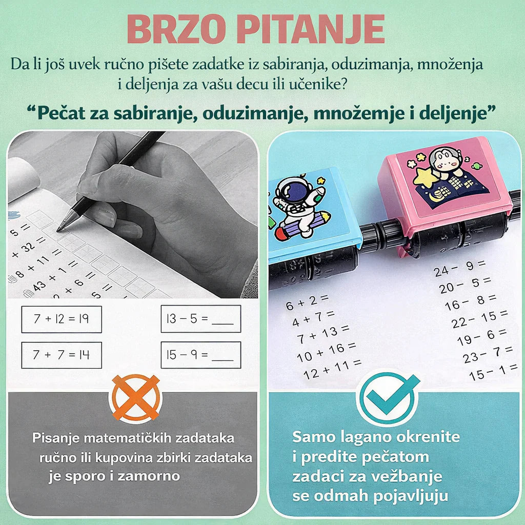 Matematički valjak - Sabiranje i oduzimanje