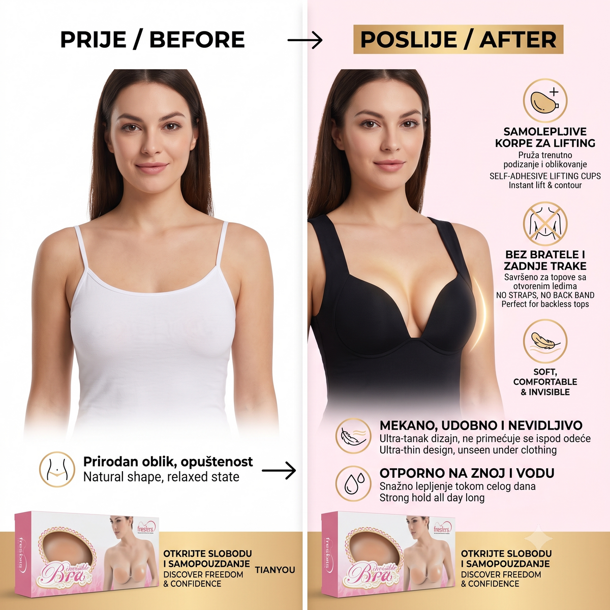 INVISIBLE PUSH UP BRA