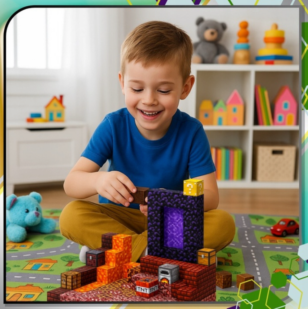 Magnetne 3D kocke CRAFTBLOCK "Minecraft"