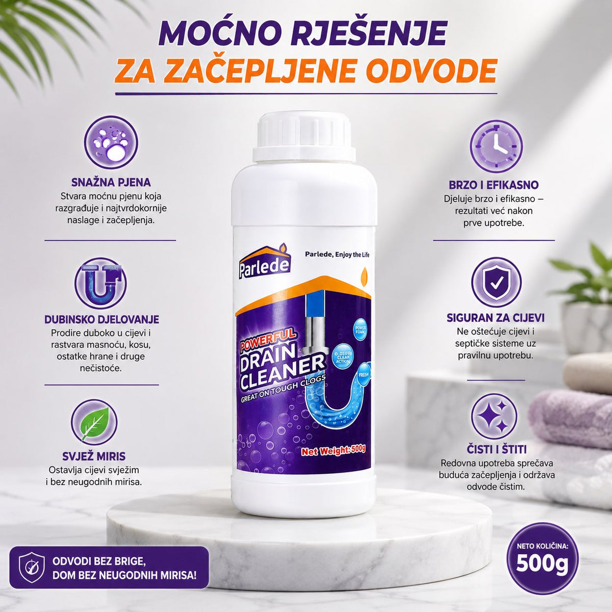Sredstvo za otpušavanje odvoda 1 +1 GRATIS