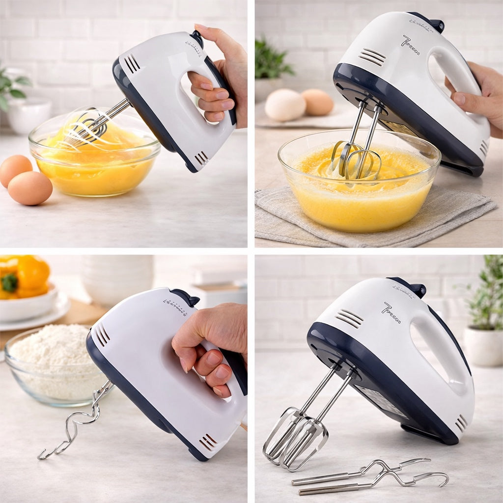 Električni ručni mikser sa 7 brzina – savršen pomoćnik u svakoj kuhinji