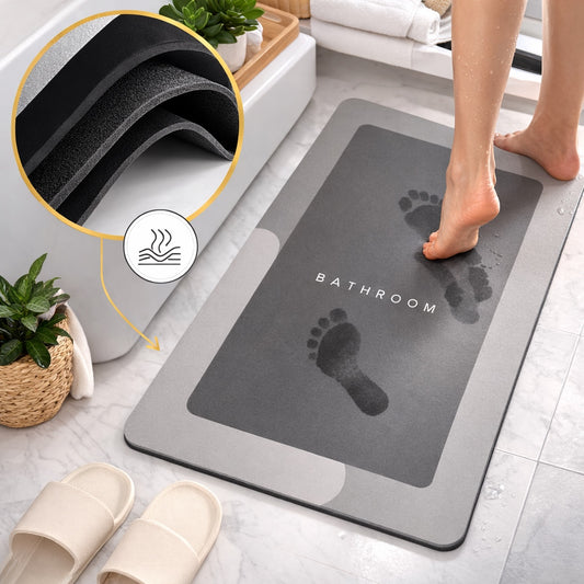 Kupatilska prostirka koja odmah upija vodu – kraj mokrim podovima